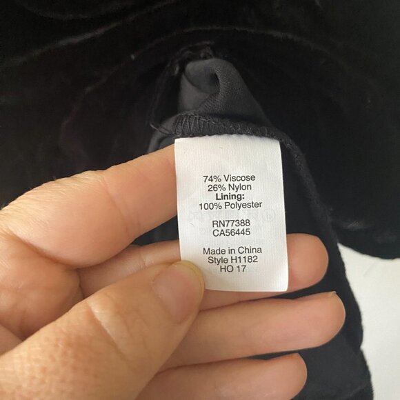 J.Crew Sleeveless Blouse Womens Size 4 Black Velvet Peplum Hem NWT Keyhole Neck - Picture 6 of 10